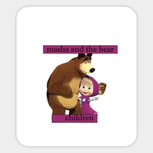children  Masha and the bear Sticker